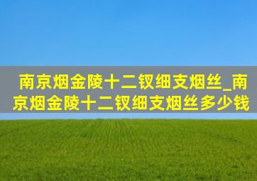 南京烟金陵十二钗细支烟丝_南京烟金陵十二钗细支烟丝多少钱