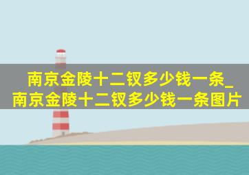 南京金陵十二钗多少钱一条_南京金陵十二钗多少钱一条图片