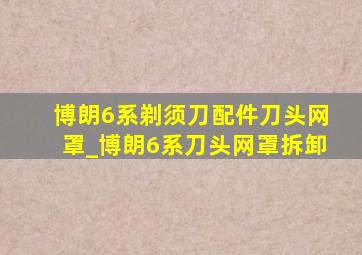 博朗6系剃须刀配件刀头网罩_博朗6系刀头网罩拆卸