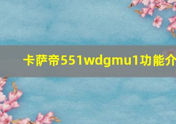 卡萨帝551wdgmu1功能介绍