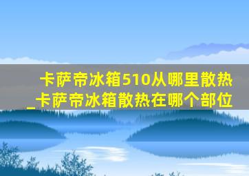 卡萨帝冰箱510从哪里散热_卡萨帝冰箱散热在哪个部位