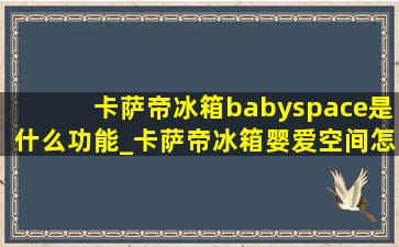 卡萨帝冰箱babyspace是什么功能_卡萨帝冰箱婴爱空间怎么用