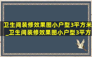 卫生间装修效果图小户型3平方米_卫生间装修效果图小户型3平方