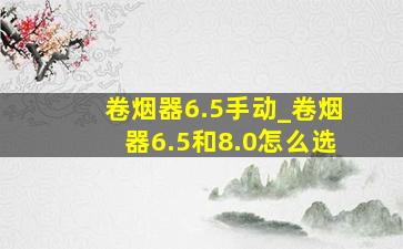 卷烟器6.5手动_卷烟器6.5和8.0怎么选