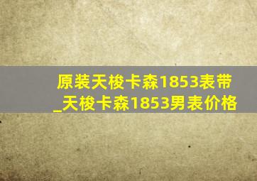 原装天梭卡森1853表带_天梭卡森1853男表价格