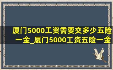 厦门5000工资需要交多少五险一金_厦门5000工资五险一金缴纳多少