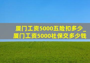 厦门工资5000五险扣多少_厦门工资5000社保交多少钱