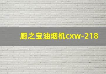 厨之宝油烟机cxw-218