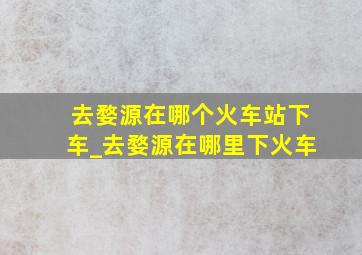 去婺源在哪个火车站下车_去婺源在哪里下火车