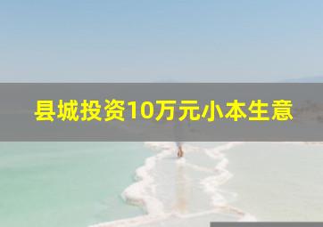 县城投资10万元小本生意