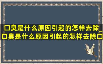 口臭是什么原因引起的怎样去除_口臭是什么原因引起的怎样去除口腔溃疡