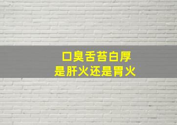 口臭舌苔白厚是肝火还是胃火