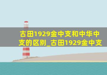 古田1929金中支和中华中支的区别_古田1929金中支