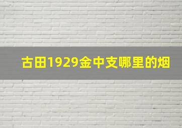 古田1929金中支哪里的烟