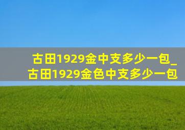 古田1929金中支多少一包_古田1929金色中支多少一包