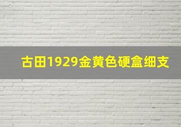 古田1929金黄色硬盒细支