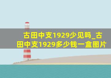 古田中支1929少见吗_古田中支1929多少钱一盒图片