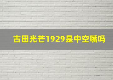 古田光芒1929是中空嘴吗