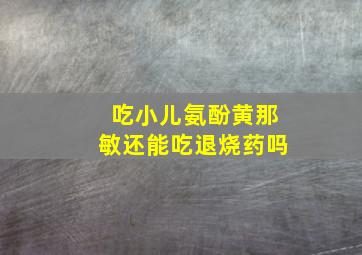 吃小儿氨酚黄那敏还能吃退烧药吗