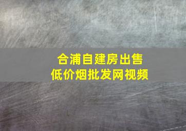 合浦自建房出售(低价烟批发网)视频