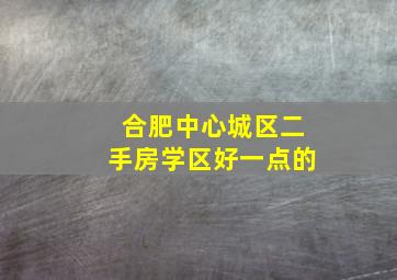 合肥中心城区二手房学区好一点的