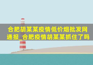 合肥胡某某疫情(低价烟批发网)通报_合肥疫情胡某某抓住了吗