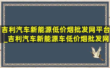 吉利汽车新能源(低价烟批发网)平台_吉利汽车新能源车(低价烟批发网)款