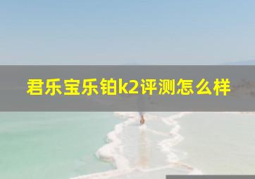 君乐宝乐铂k2评测怎么样