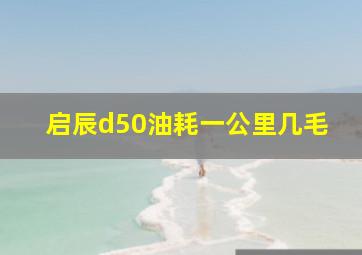 启辰d50油耗一公里几毛