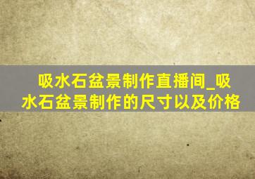 吸水石盆景制作直播间_吸水石盆景制作的尺寸以及价格