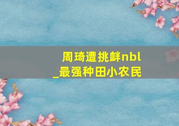 周琦遭挑衅nbl_最强种田小农民