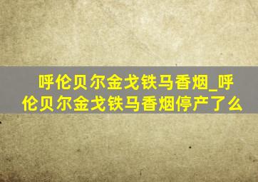 呼伦贝尔金戈铁马香烟_呼伦贝尔金戈铁马香烟停产了么