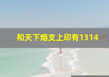 和天下烟支上印有1314