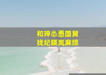 和珅怂恿国舅找纪晓岚麻烦