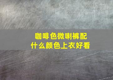 咖啡色微喇裤配什么颜色上衣好看