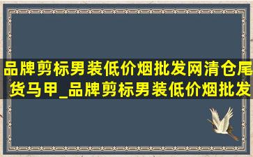 品牌剪标男装(低价烟批发网)清仓尾货马甲_品牌剪标男装(低价烟批发网)清仓尾货