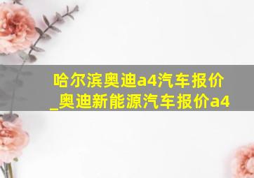 哈尔滨奥迪a4汽车报价_奥迪新能源汽车报价a4