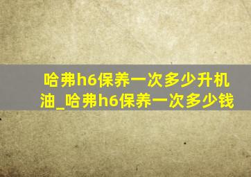 哈弗h6保养一次多少升机油_哈弗h6保养一次多少钱