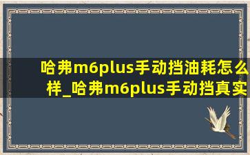 哈弗m6plus手动挡油耗怎么样_哈弗m6plus手动挡真实油耗