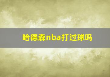 哈德森nba打过球吗