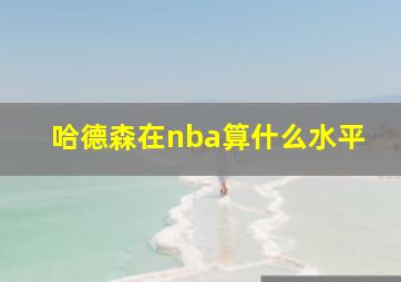 哈德森在nba算什么水平