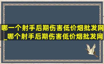 哪一个射手后期伤害(低价烟批发网)_哪个射手后期伤害(低价烟批发网)