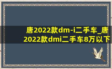 唐2022款dm-i二手车_唐2022款dmi二手车8万以下价格