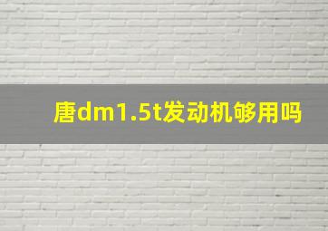 唐dm1.5t发动机够用吗