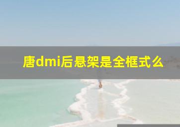 唐dmi后悬架是全框式么