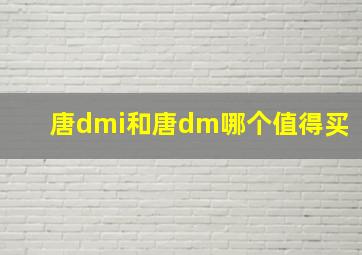 唐dmi和唐dm哪个值得买