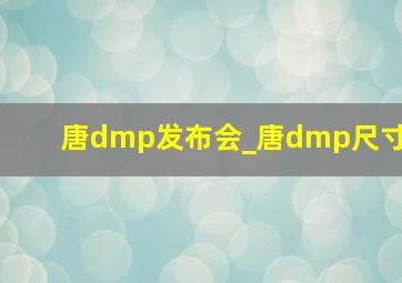 唐dmp发布会_唐dmp尺寸