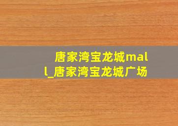 唐家湾宝龙城mall_唐家湾宝龙城广场