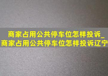 商家占用公共停车位怎样投诉_商家占用公共停车位怎样投诉辽宁