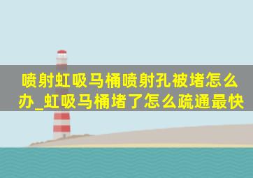 喷射虹吸马桶喷射孔被堵怎么办_虹吸马桶堵了怎么疏通最快